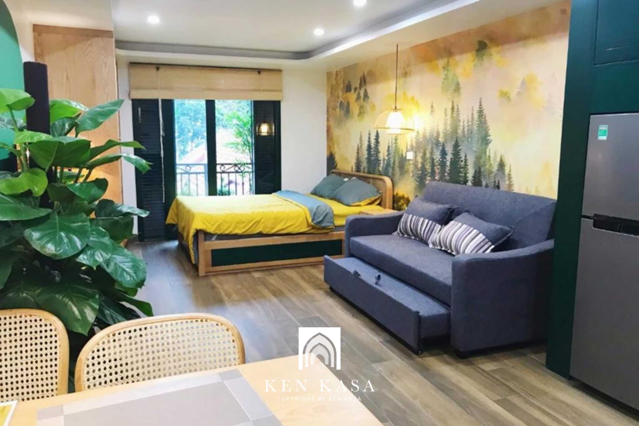 Không gian xanh khi thiết kế homestay căn hộ 
